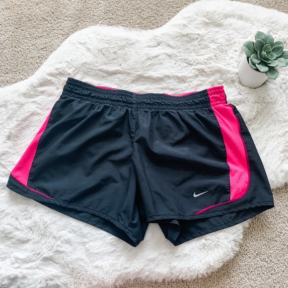 Nike Pants - Nike Black & Pink Dri-Fit Running Shorts- Size M